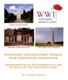 Front cover of the Commemoration of the Centenary of the Outbreak of the First World War booklet