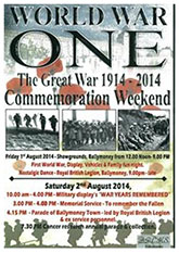 Commemorative weekend Ballymoney 1-2 August