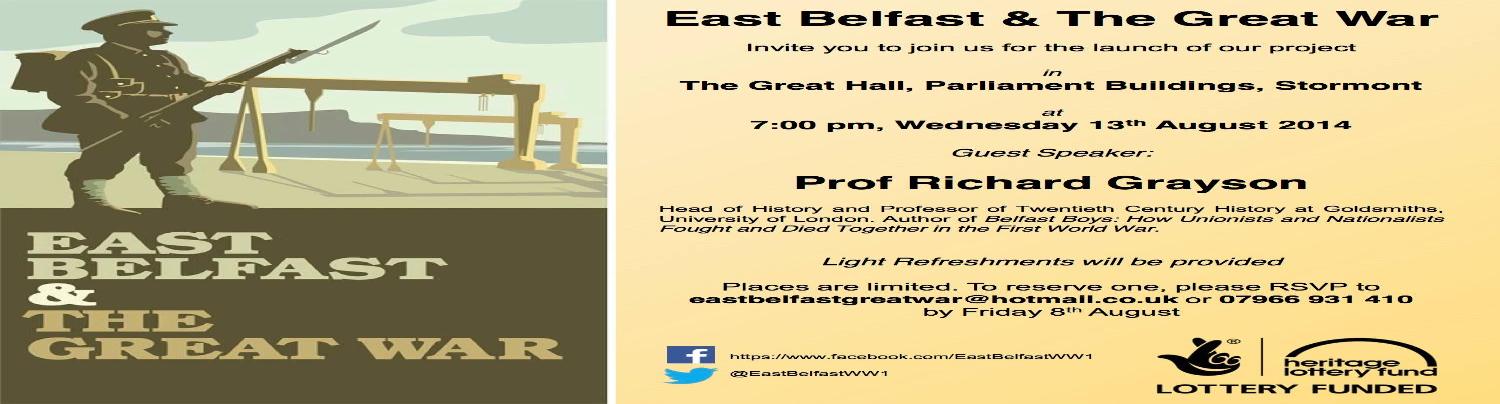 East Belfast and The Great War invite