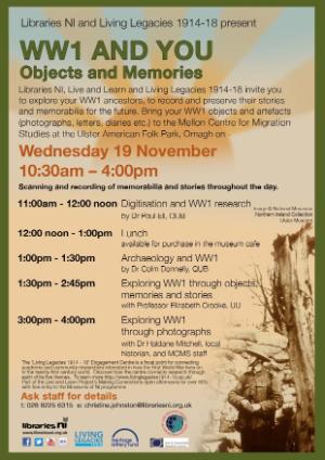 2014-11-19 # WW1 and YOU Objects and Memories (Mellon Centre)