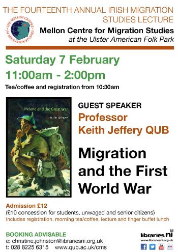 2015-02-07 # Mellon Centre - Migration and the First World War