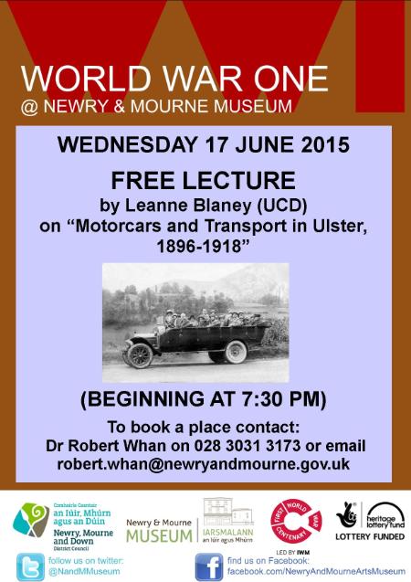 2015-06-17 # Motorcars and Transport in Ulster, 1896-1918