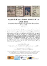 2015-09-17 # Women and FWW CFP # Poster