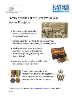2015-09-24 # Family histories of the First World War – stories & objects