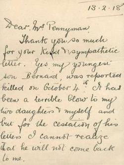 2015-10-30 # Mary Pennyman - Letter dated 1918-02-13