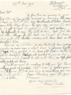 2015-10-30 # Mary Pennyman - Letter dated 1918-11-27