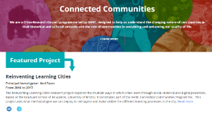 2016-11-11 # Connected Communities Website - New Look Coming Soon