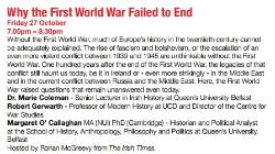 27/10/2017 # Why the First World War Failed to End