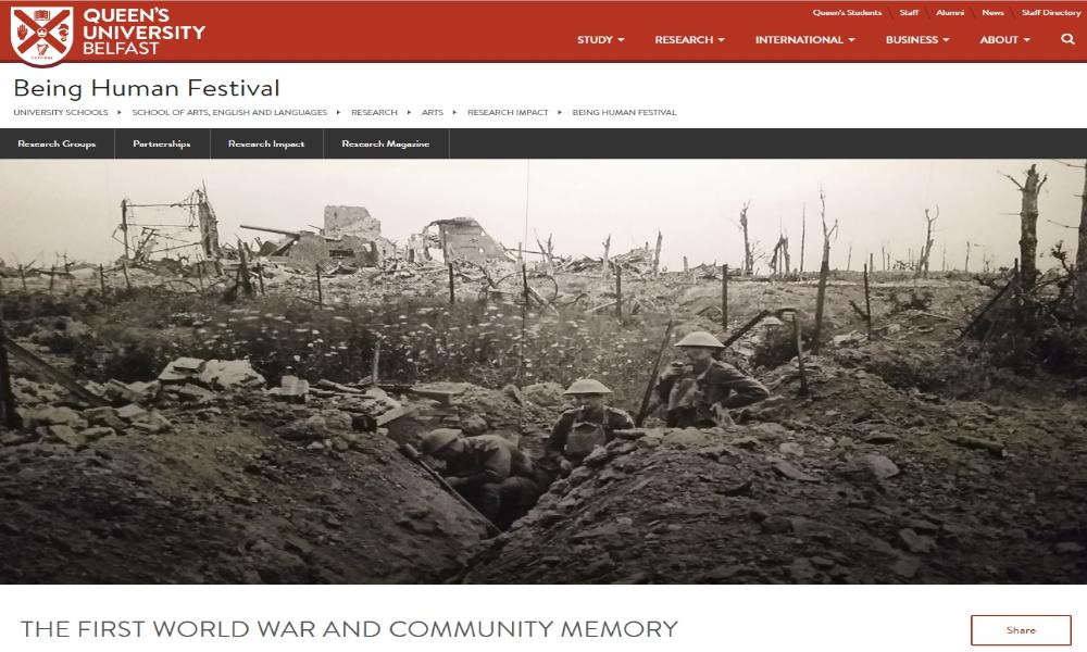 2017-11-21 # THE FIRST WORLD WAR AND COMMUNITY MEMORY