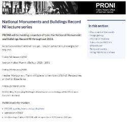 2018-02-09 # National Monuments and Buildings Record NI lecture series