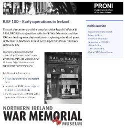 2018-04-25 # RAF 100 Early Operations in Ireland