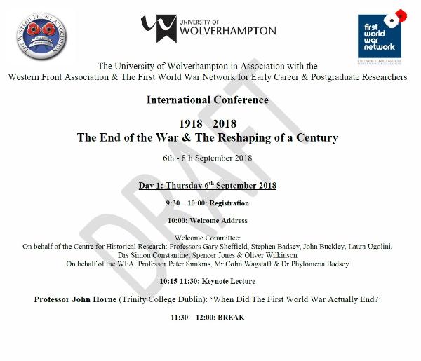 09/09/2018 # The End of the War & The Reshaping of a Century