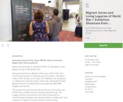 25/05/2018 # Migrant Voices and Living Legacies of World War I